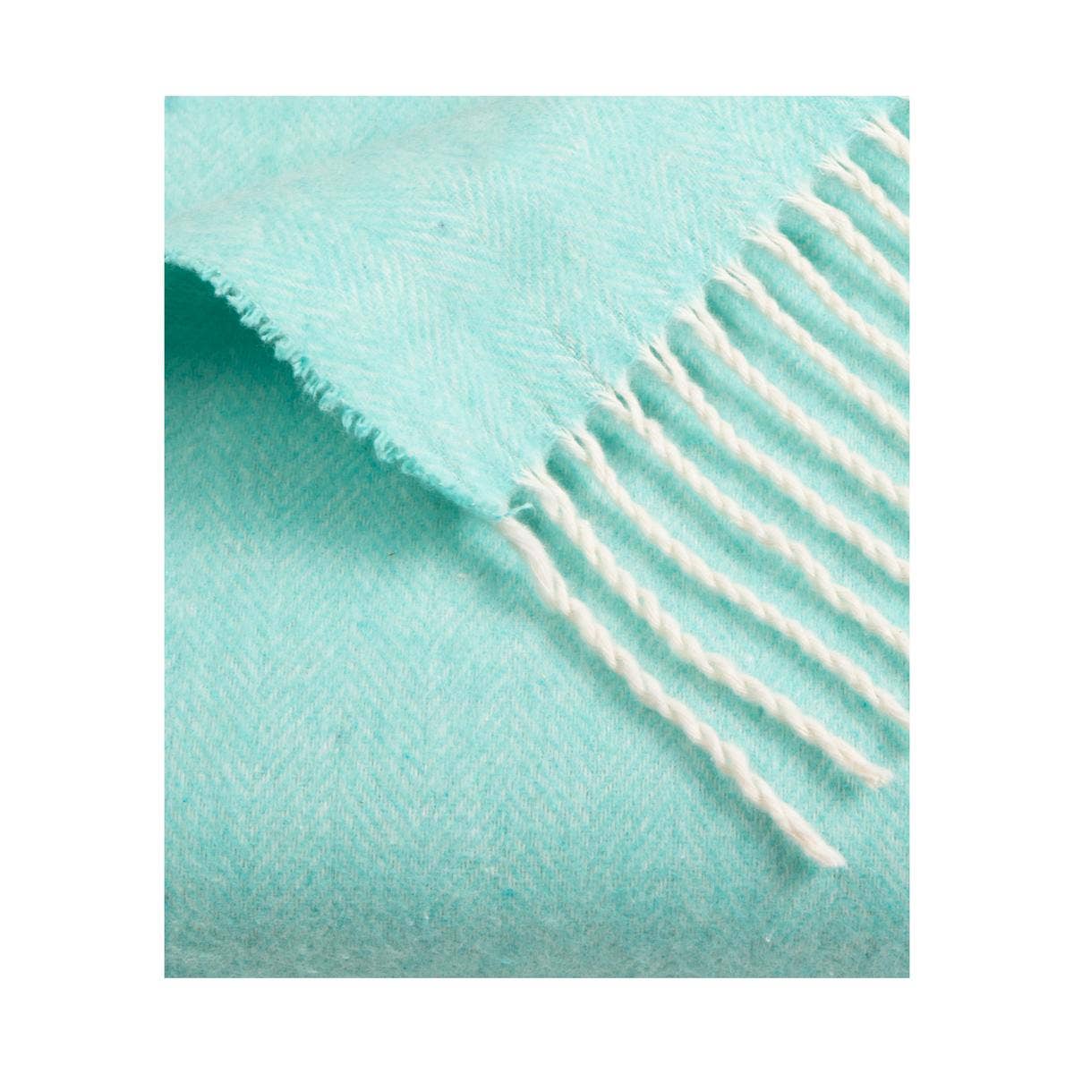 Super Soft Babele Herringbone - Manta de Algodón Reciclado: Azul marino