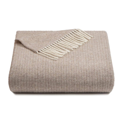 Nitra 100 Throw – Manta de Lana Reciclada y Cachemira: Beige