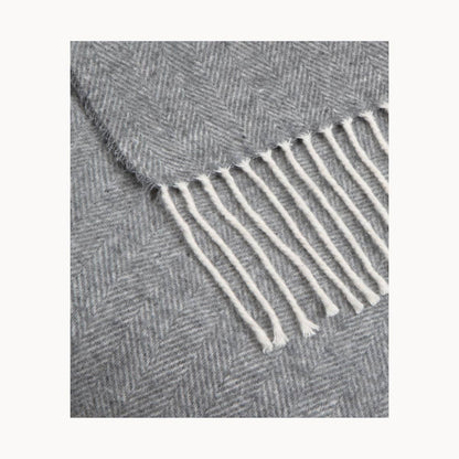 Super Soft Babele Herringbone - Manta de Algodón Reciclado: Azul marino