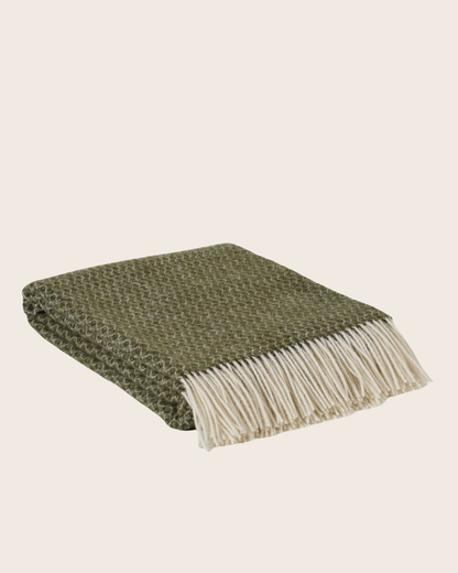 Manta de Lana BONBON oliva