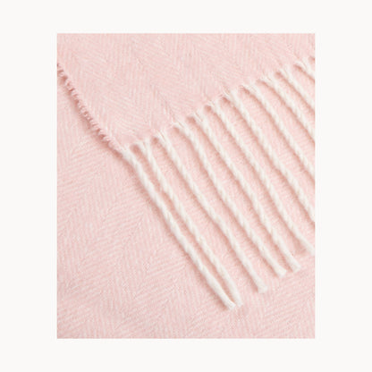 Super Soft Babele Herringbone - Manta de Algodón Reciclado: Marrón oscuro