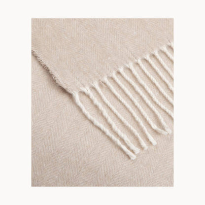 Super Soft Babele Herringbone - Manta de Algodón Reciclado: Azul marino