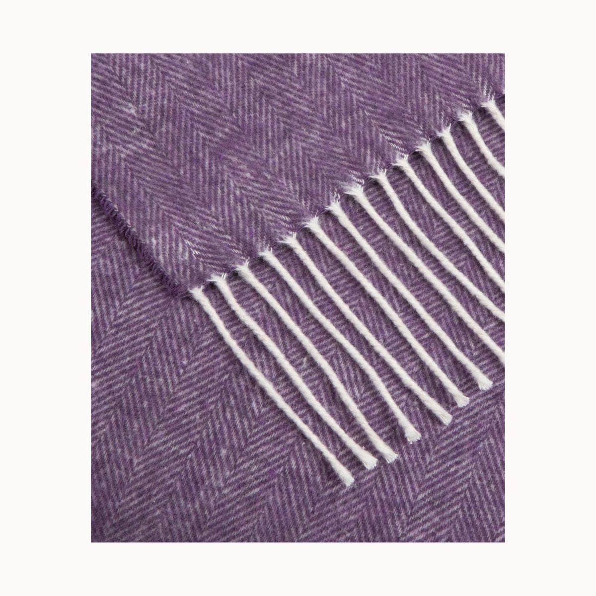 Super Soft Babele Herringbone - Manta de Algodón Reciclado: Azul marino