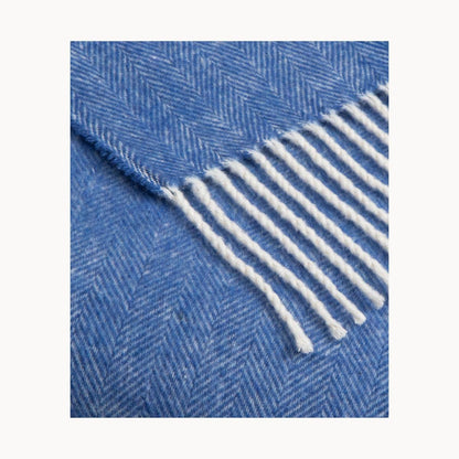 Super Soft Babele Herringbone - Manta de Algodón Reciclado: Marrón oscuro