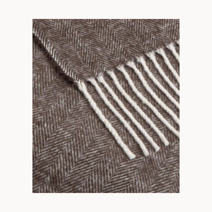 Super Soft Babele Herringbone - Manta de Algodón Reciclado: Azul marino