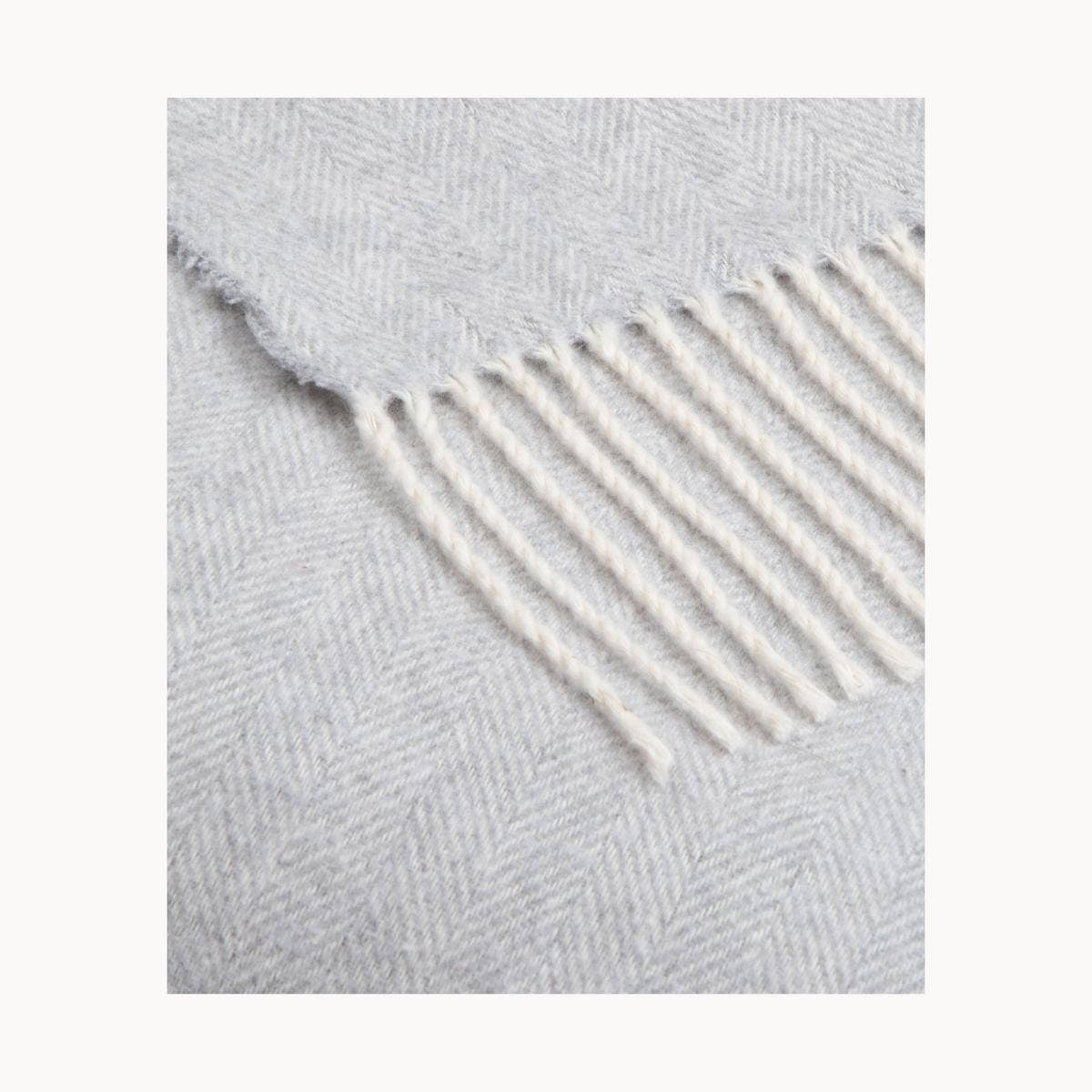 Super Soft Babele Herringbone - Manta de Algodón Reciclado: Azul marino