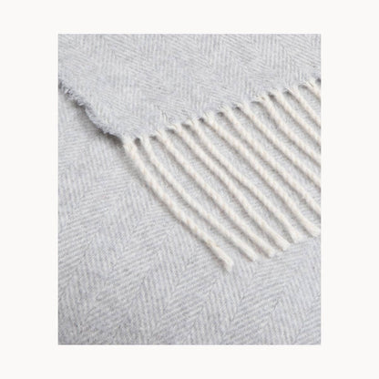 Super Soft Babele Herringbone - Manta de Algodón Reciclado: Azul marino