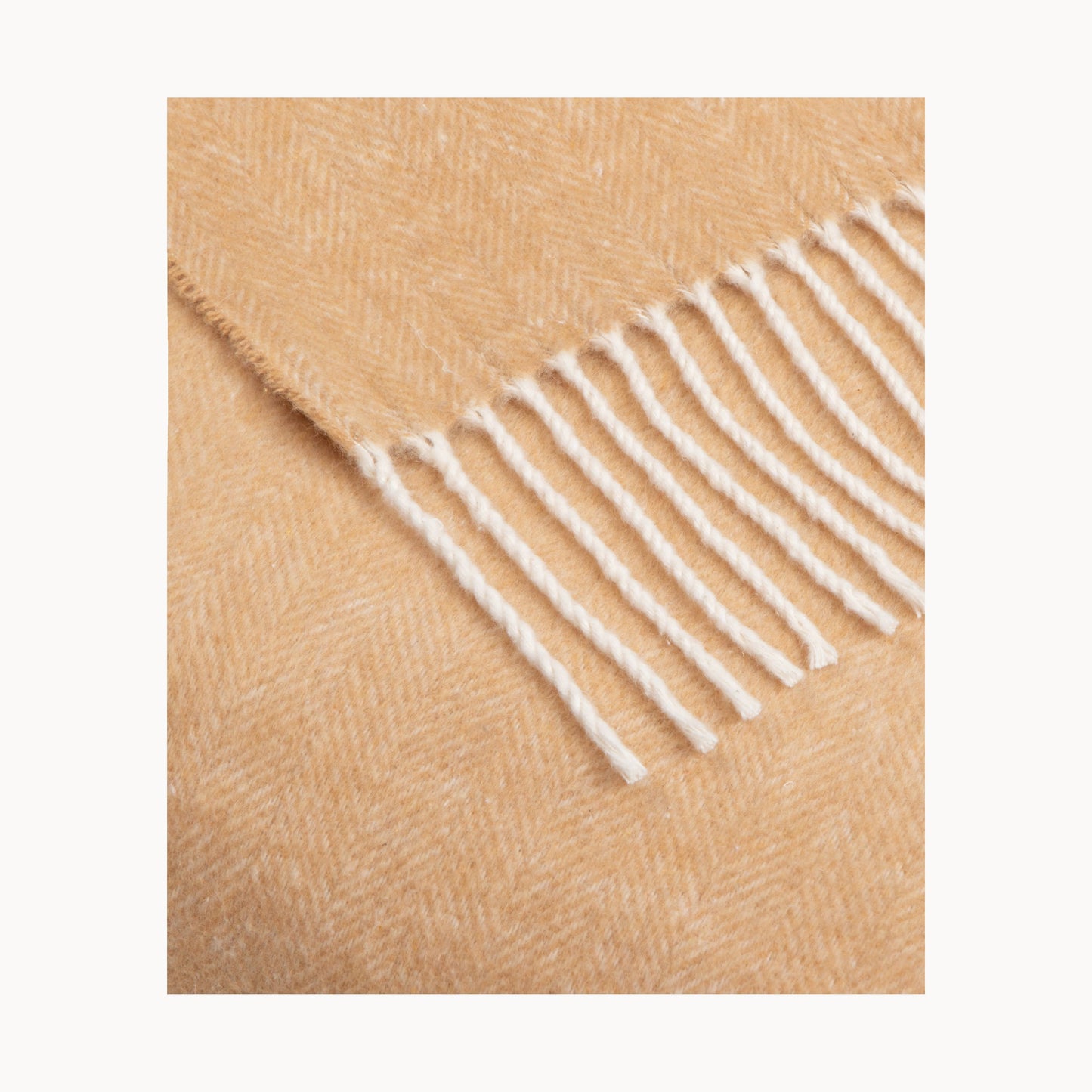 Super Soft Babele Herringbone - Manta de Algodón Reciclado: Marrón oscuro