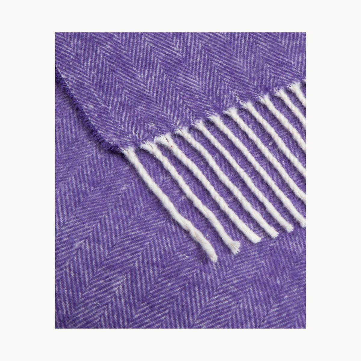 Super Soft Babele Herringbone - Manta de Algodón Reciclado: Azul marino