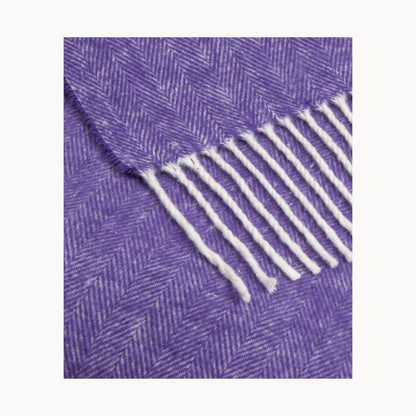 Super Soft Babele Herringbone - Manta de Algodón Reciclado: Azul marino