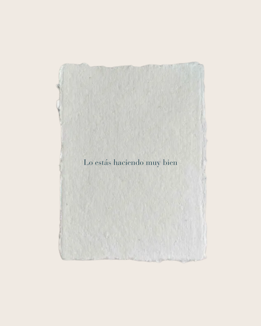 Tarjeta «Lo estás haciendo muy bien»