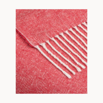 Super Soft Babele Herringbone - Manta de Algodón Reciclado: Marrón oscuro