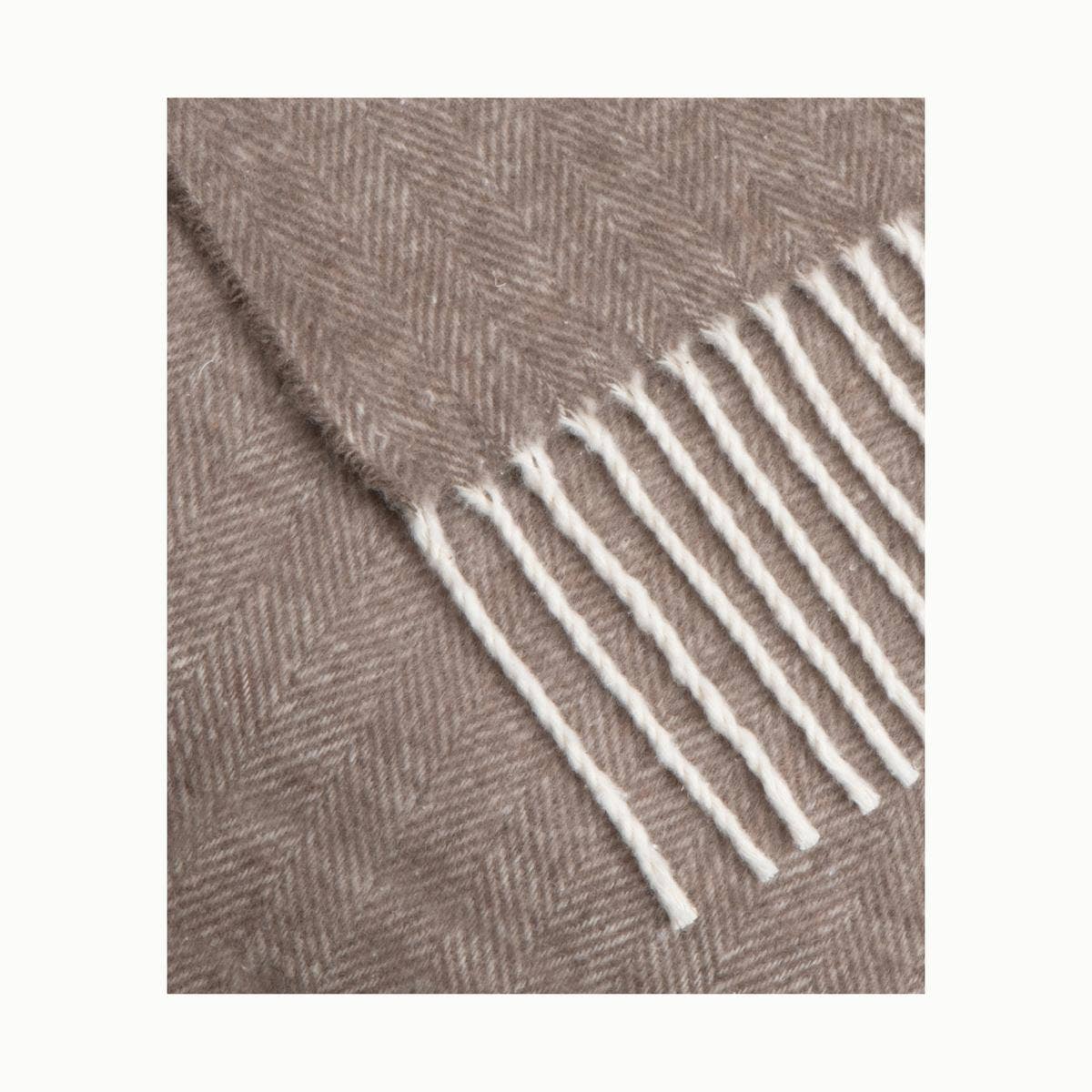 Super Soft Babele Herringbone - Manta de Algodón Reciclado: Azul marino