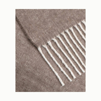 Super Soft Babele Herringbone - Manta de Algodón Reciclado: Azul marino