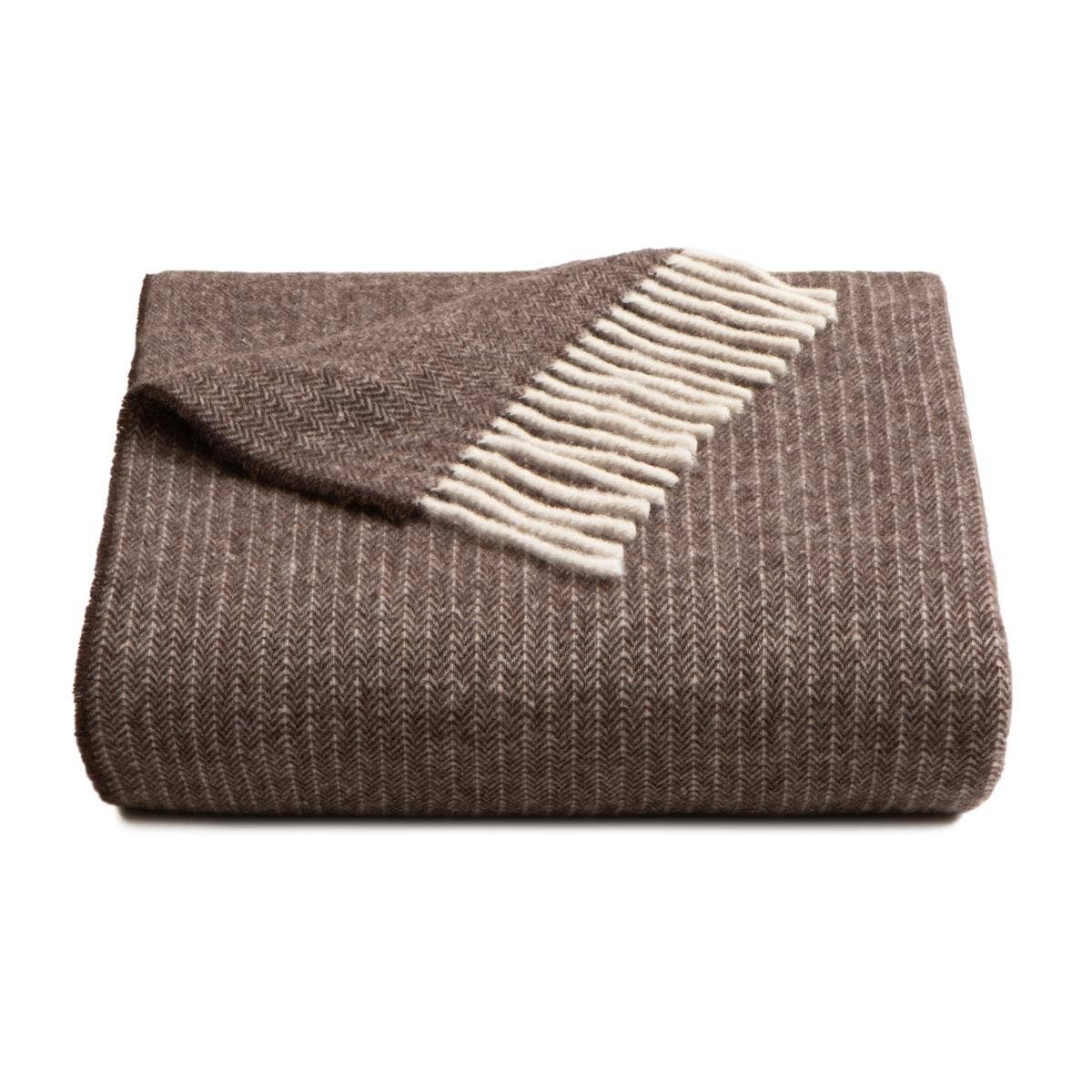 Nitra 100 Throw – Manta de Lana Reciclada y Cachemira: Beige