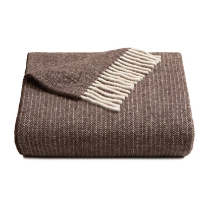 Nitra 100 Throw – Manta de Lana Reciclada y Cachemira: Beige