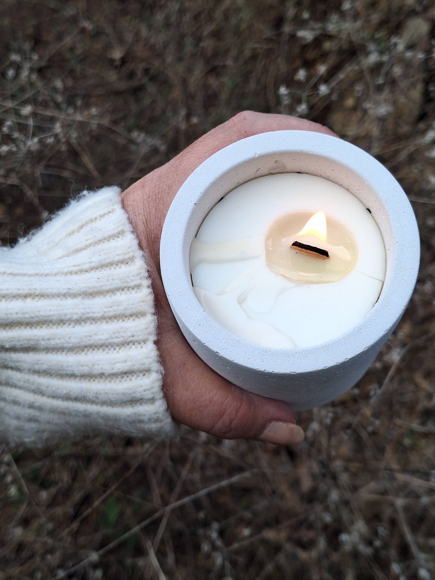 Vela de cerámica y cera de soja