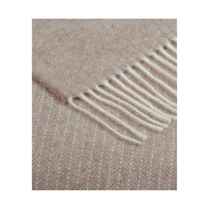 Nitra 100 Throw – Manta de Lana Reciclada y Cachemira: Beige