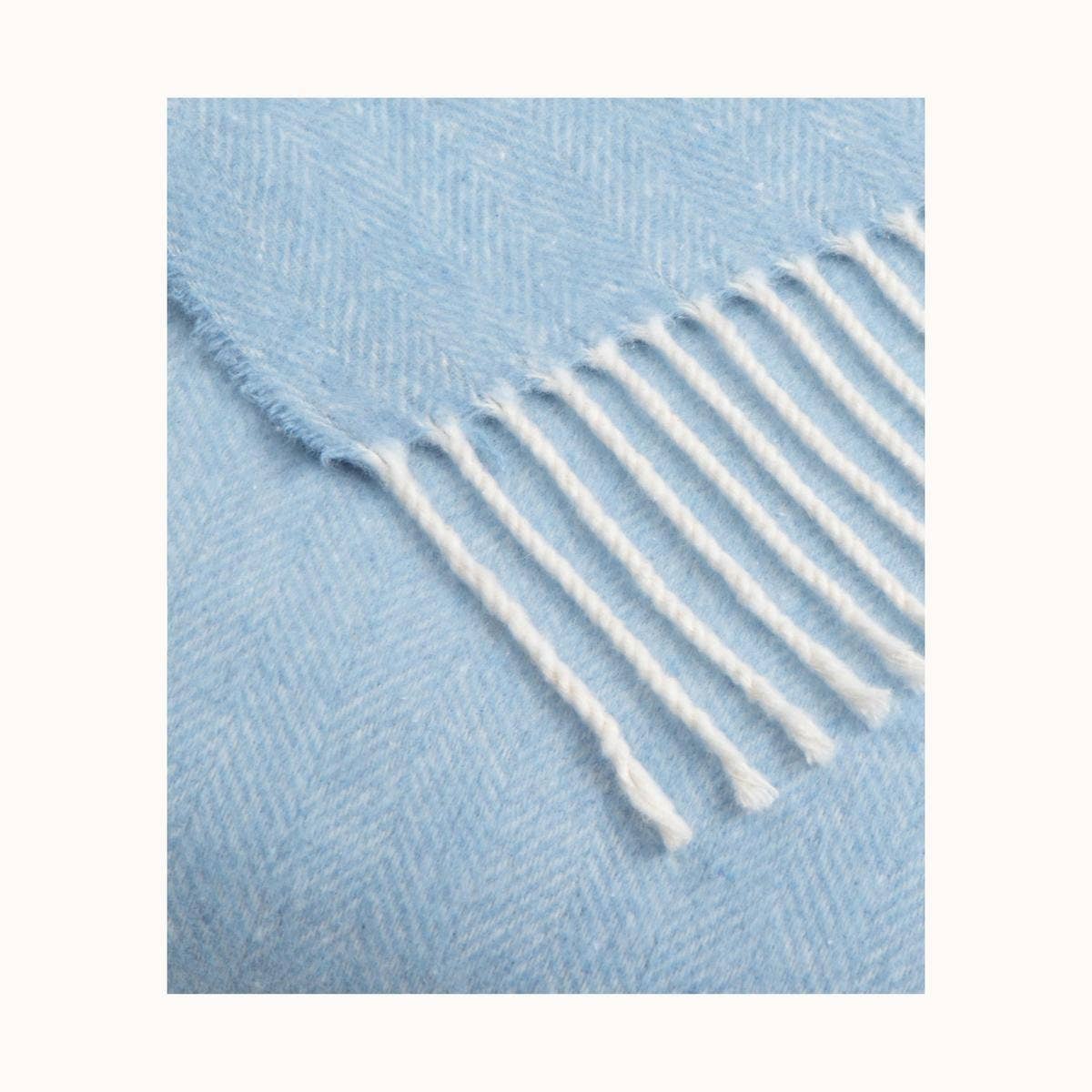 Super Soft Babele Herringbone - Manta de Algodón Reciclado: Marrón oscuro