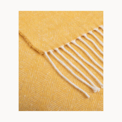 Super Soft Babele Herringbone - Manta de Algodón Reciclado: Azul marino