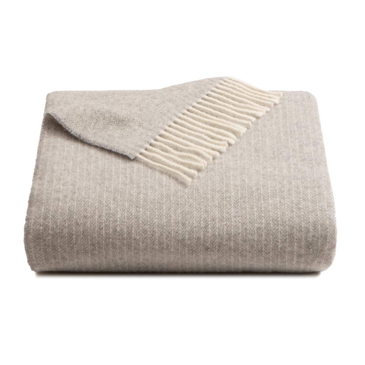 Nitra 100 Throw – Manta de Lana Reciclada y Cachemira: Beige