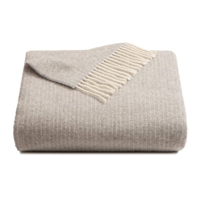 Nitra 100 Throw – Manta de Lana Reciclada y Cachemira: Beige